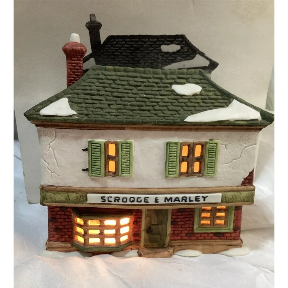 Dept. 56 Dickens Village A Christmas Carol Scrooge & Marley Counting House 1986